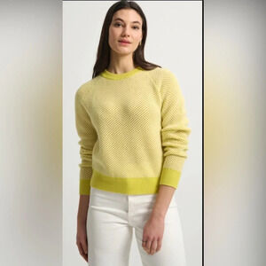 White + Warren Cashmere Two Tone Sweatshirt small
